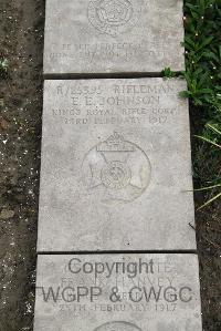 Boulogne Eastern Cemetery - Johnson, E E