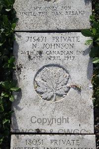 Boulogne Eastern Cemetery - Johnson, N