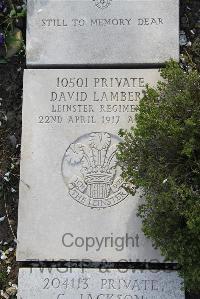 Boulogne Eastern Cemetery - Lambert, David