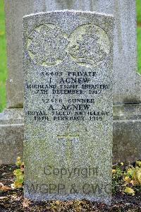 Glasgow (St. Kentigern's) Roman Catholic Cemetery - Agnew, J