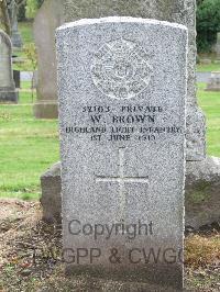 Glasgow (St. Kentigern's) Roman Catholic Cemetery - Brown, William