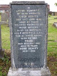 Glasgow (St. Kentigern's) Roman Catholic Cemetery - Herity, Frank