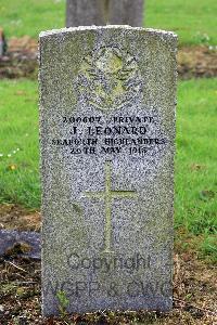 Glasgow (St. Kentigern's) Roman Catholic Cemetery - Leonard, J