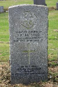 Glasgow (St. Kentigern's) Roman Catholic Cemetery - McLeod, J R