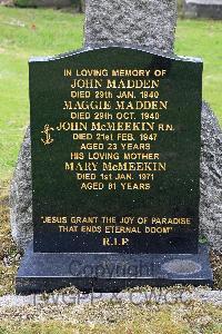 Glasgow (St. Kentigern's) Roman Catholic Cemetery - McMeekin, John