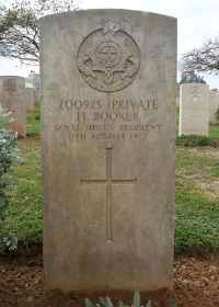 Gaza War Cemetery - Booker, H