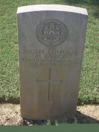 Gaza War Cemetery - Barber, H