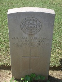 Gaza War Cemetery - Battisson, J G