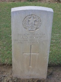 Gaza War Cemetery - Brown, Allen Dick