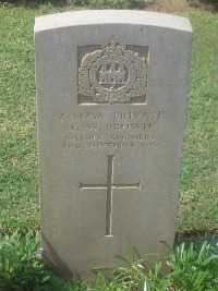 Gaza War Cemetery - Brown, George Walter