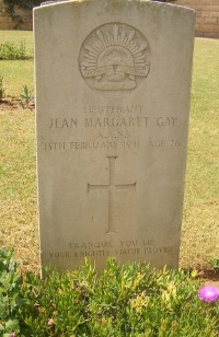 Gaza War Cemetery - Gay, Jean Margaret