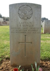 Gaza War Cemetery - Rowley, Joshua Robert