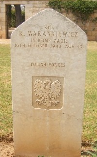 Gaza War Cemetery - Warankiewicz, K