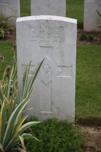 Gordon Dump Cemetery Ovillers-La Boisselle - Begbie, J