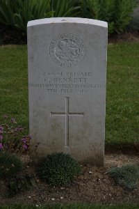 Gordon Dump Cemetery Ovillers-La Boisselle - Bennett, E