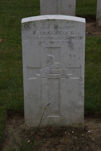 Gordon Dump Cemetery Ovillers-La Boisselle - Blacklock, F