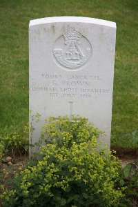 Gordon Dump Cemetery Ovillers-La Boisselle - Brown, E