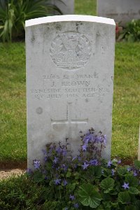 Gordon Dump Cemetery Ovillers-La Boisselle - Brown, J