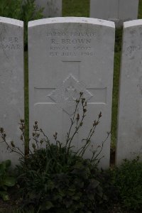 Gordon Dump Cemetery Ovillers-La Boisselle - Brown, R