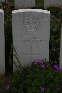 Gordon Dump Cemetery Ovillers-La Boisselle - Burke, C D