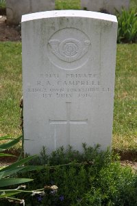 Gordon Dump Cemetery Ovillers-La Boisselle - Campbell, R A