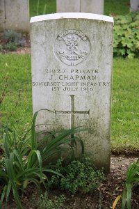 Gordon Dump Cemetery Ovillers-La Boisselle - Chapman, J