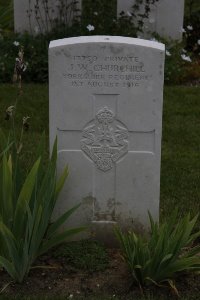 Gordon Dump Cemetery Ovillers-La Boisselle - Churchill, J W