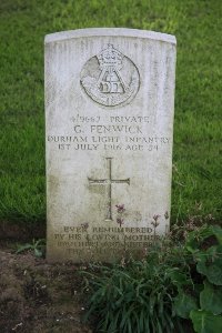 Gordon Dump Cemetery Ovillers-La Boisselle - Fenwick, G