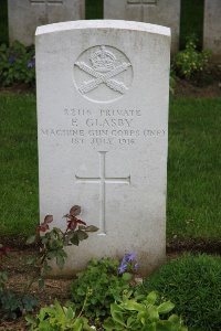 Gordon Dump Cemetery Ovillers-La Boisselle - Glasby, F