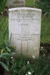 Gordon Dump Cemetery Ovillers-La Boisselle - Goffin, S