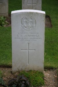 Gordon Dump Cemetery Ovillers-La Boisselle - Jennings, G F