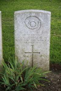 Gordon Dump Cemetery Ovillers-La Boisselle - Johnson, G