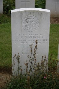 Gordon Dump Cemetery Ovillers-La Boisselle - Marshall, J W