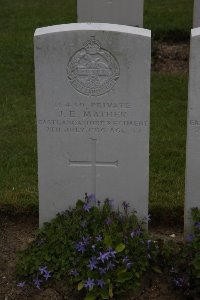 Gordon Dump Cemetery Ovillers-La Boisselle - Mather, J E