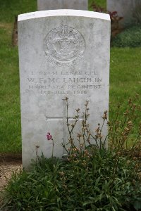 Gordon Dump Cemetery Ovillers-La Boisselle - McLaughlin, W F