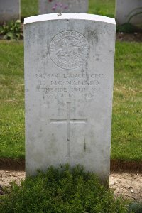 Gordon Dump Cemetery Ovillers-La Boisselle - McNamara, T