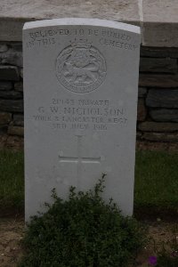 Gordon Dump Cemetery Ovillers-La Boisselle - Nicholson, G W