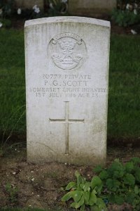 Gordon Dump Cemetery Ovillers-La Boisselle - Scott, Percy Gilbert