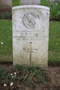 Gordon Dump Cemetery Ovillers-La Boisselle - Scott, William Francis