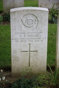 Gordon Dump Cemetery Ovillers-La Boisselle - Vassie, Charles Edward