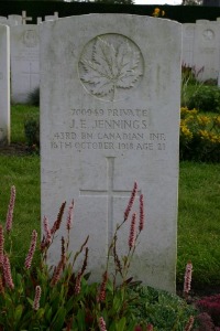 Mons (Bergen) Communal Cemetery - Jennings, John Edward