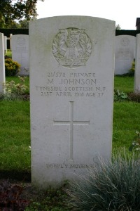 Mons (Bergen) Communal Cemetery - Johnson, Matthew