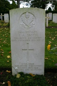 Mons (Bergen) Communal Cemetery - Smith, J A