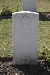 Calais Southern Cemetery - Marsden, Frederick