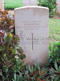 TRINCOMALEE WAR CEMETERY - AUGUSTINE, 