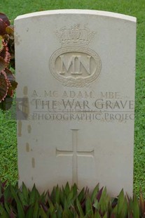 TRINCOMALEE WAR CEMETERY - McADAM, ANDREW