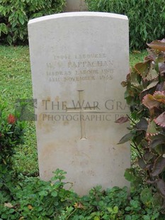 TRINCOMALEE WAR CEMETERY - PAPPACHAN, W V