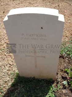 TRINCOMALEE WAR CEMETERY - HOPKINS, P