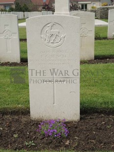 BROWN'S ROAD MILITARY CEMETERY, FESTUBERT - BENCH, F G