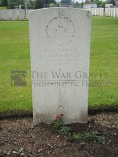 BROWN'S ROAD MILITARY CEMETERY, FESTUBERT - BUCHANAN, W